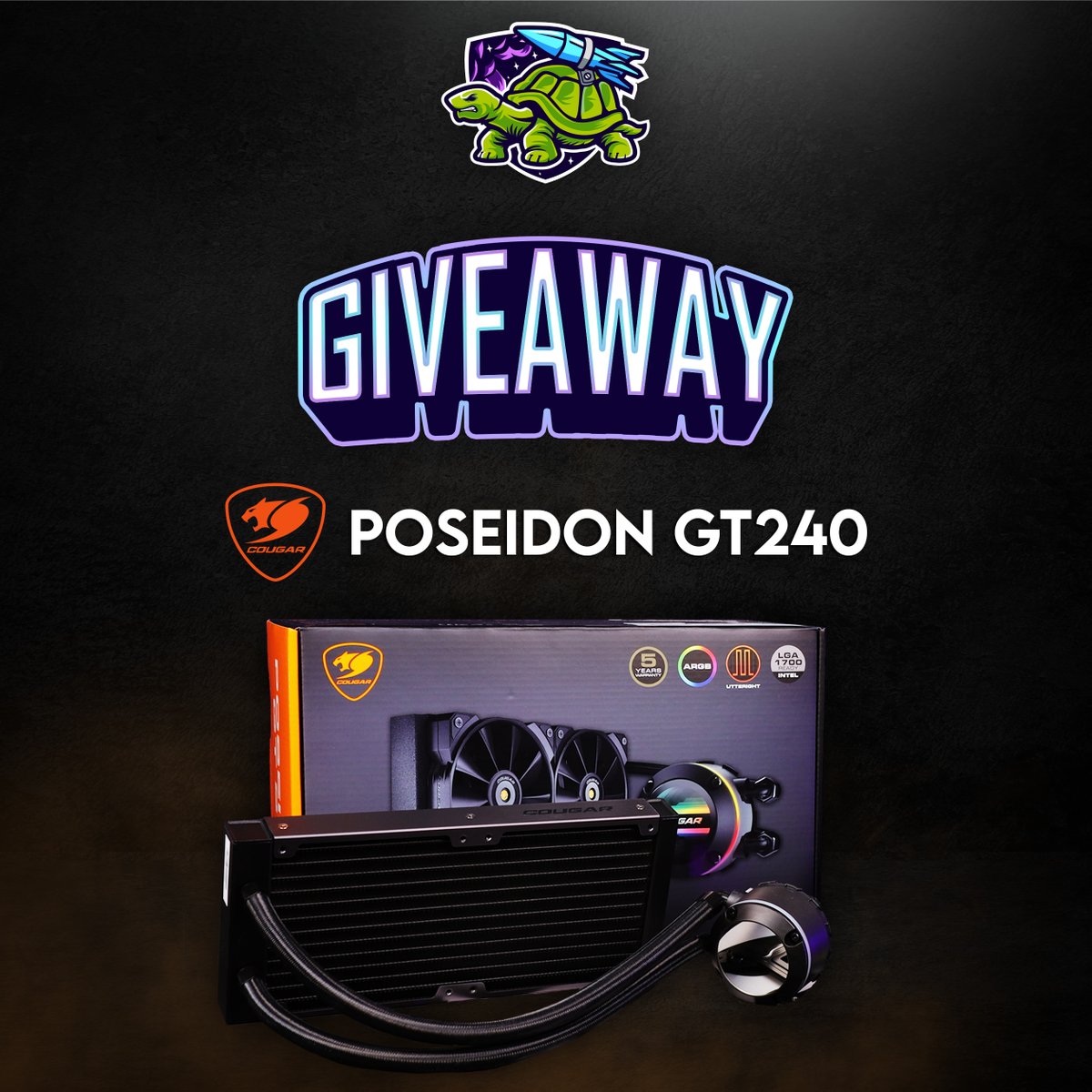 TURBO TORTOISE FRIDAY FEELS IS HERE!
We are giving away a Poseidon GT 240 Water Cooler from <a href="/CougarGamingSA/">𝘾𝙊𝙐𝙂𝘼𝙍 𝙂𝘼𝙈𝙄𝙉𝙂 𝙕𝘼</a> 
To enter simply follow T3 ✅
Tag a mate 🥳
Retweet for an extra entry ⭕️
Competition closes Friday the 31st! 
Winner Announced Monday April 1st!!
