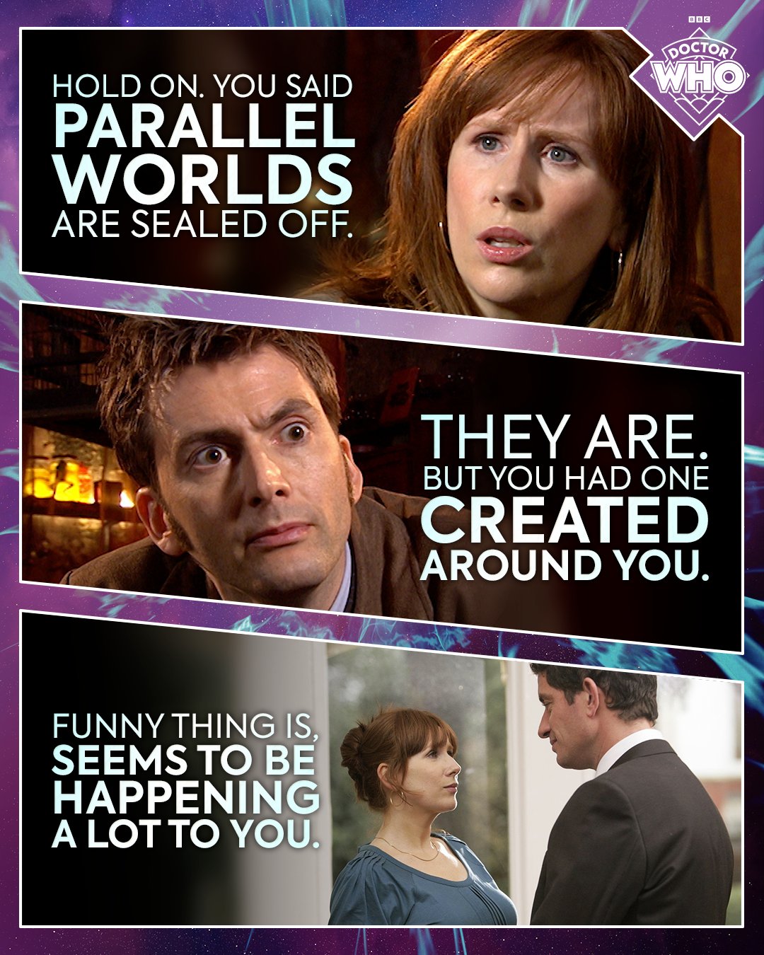 Donna Noble smiling in Doctor Who