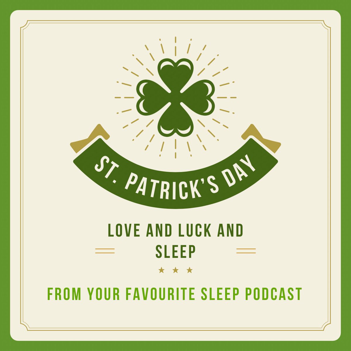 listenandsleep's tweet image. To all our listeners ☘️ To all insomniacs ☘️ To our sponsor @ONCannabisStore ☘️ To our network @acast ☘️ May Luck, Merriment and Sleep be on you side #TheInsomniaProject