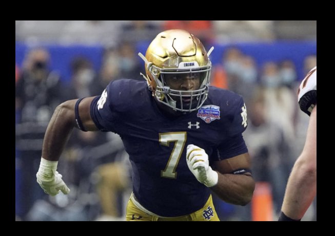 I am humbled and blessed to announce I have received an offer from the University of Notre Dame! @MVJagRecruiting @MVJaguar @CoachWash56 @CoachAlGolden