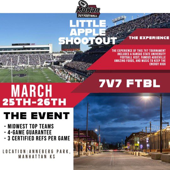 MoKan_Sports's tweet photo. Almost that time! Registration ends Tuesday night. 

Check out Little Apple Shootout on Tourney Machine!

https://t.co/GVWCl9vFjH https://t.co/zxreVDFCW9
