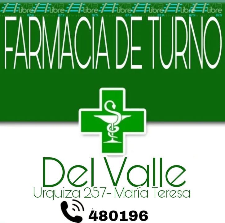 FMViaLibre879's tweet photo. FARMACIA DE TURNO (VIERNES A VIERNES) https://t.co/ujBIOEzLHq