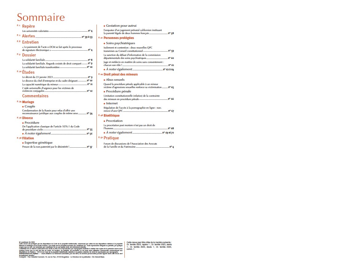 Dr_famille's tweet photo. La revue @Dr_famille n° 4 - Avril 2023 - est en ligne sur #Lexis360Intelligence et sur #LexisKiosque. Découvrez le sommaire détaillé de ce numéro riche en actualités et en outils pratiques ! @LexisNexisFr https://t.co/eDHdJPfEts