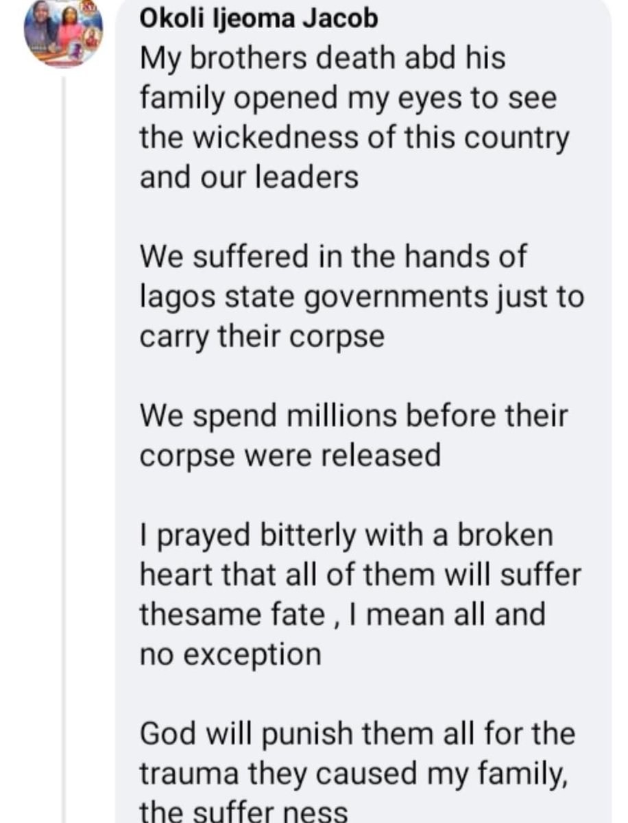 ChinasaNworu's tweet photo. ‘#Lagos Government Made Us Suffer, Collected Millions Of Naira Before Releasing Dead Bodies Of My Brother, Wife, Children Crushed By Container To Family,’ #Nigerian Woman Laments . @real_IpobDOS @AmnestyNigeria @followlasg @LagosTalks913 @lagos @hrw 
https://t.co/EKdGgXg6G4 https://t.co/BZ2T73dqnq