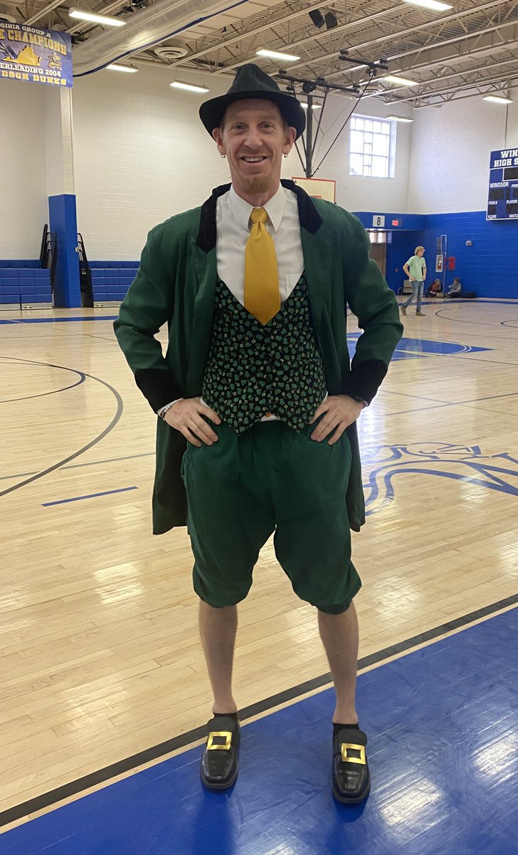 Coach Pringle showed up ready for St. Patrick’s day!!