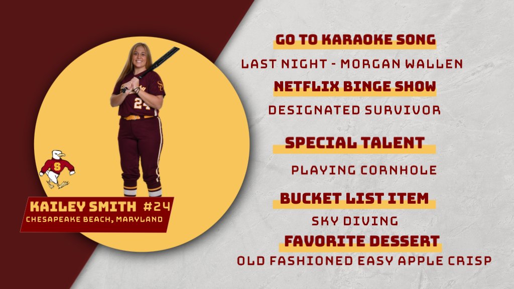 Happy Freshie Friday! GTK our Kailey Kathleen aka KK! 
PS. Happy Game Day! Come enjoy the nice weather at Sea Gull Stadium. 1 &amp; 3 for our top ranked squad! #MJK #RootedAsOne