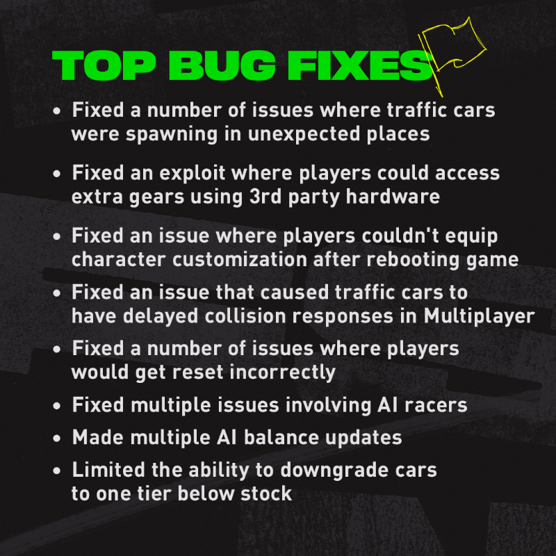 NeedforSpeed's tweet photo. Happy Friday NFS Homies🫡💚 Wanna know all that’s changed in Need for Speed Unbound Volume 2? We got you covered!