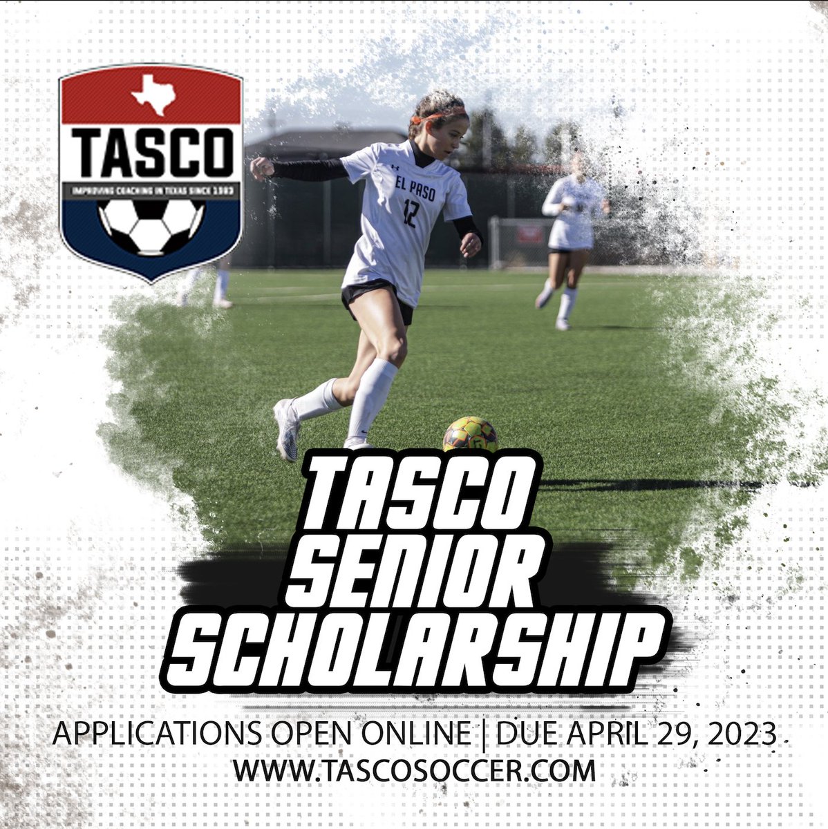 Heads up #TXHSSoccer Seniors! The #TASCO Senior Scholarship application is available online at tasco-soccer.com! One male and one female Senior player in each region will be selected for a scholarship. Deadline to apply is April 29! #TXHSSoc