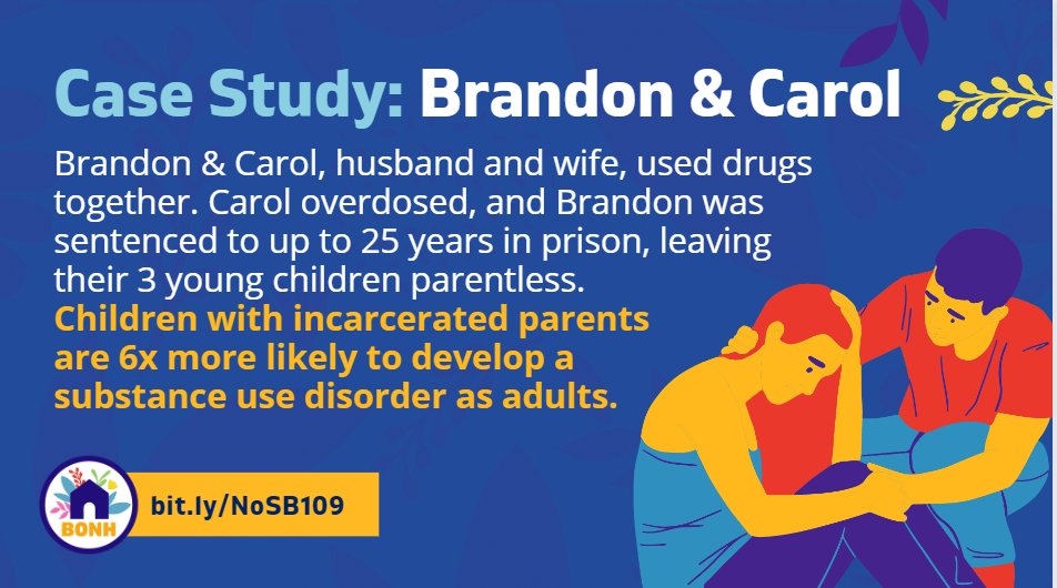 BONH_Coalition's tweet photo. DIH prosecutions tear families apart after they’ve already suffered an unthinkable loss.
If they actually worked, then maybe? But in 20 years, there has been no evidence that these punitive drug laws have any impact on demand, use, sales or supply of drugs. 🛑#StopSB109 https://t.co/yXXybXmgy8