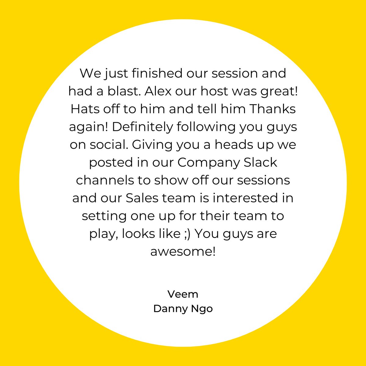 AlexRanahan's tweet photo. Testimonial day!

It's wonderful to hear that the session was enjoyable.  It's always fantastic to see positive feedback and enthusiasm from people I work with, so hats off to the company for a job well done!

#virtualhost #uk #alexranahan #testimonials https://t.co/qz3c71BENh