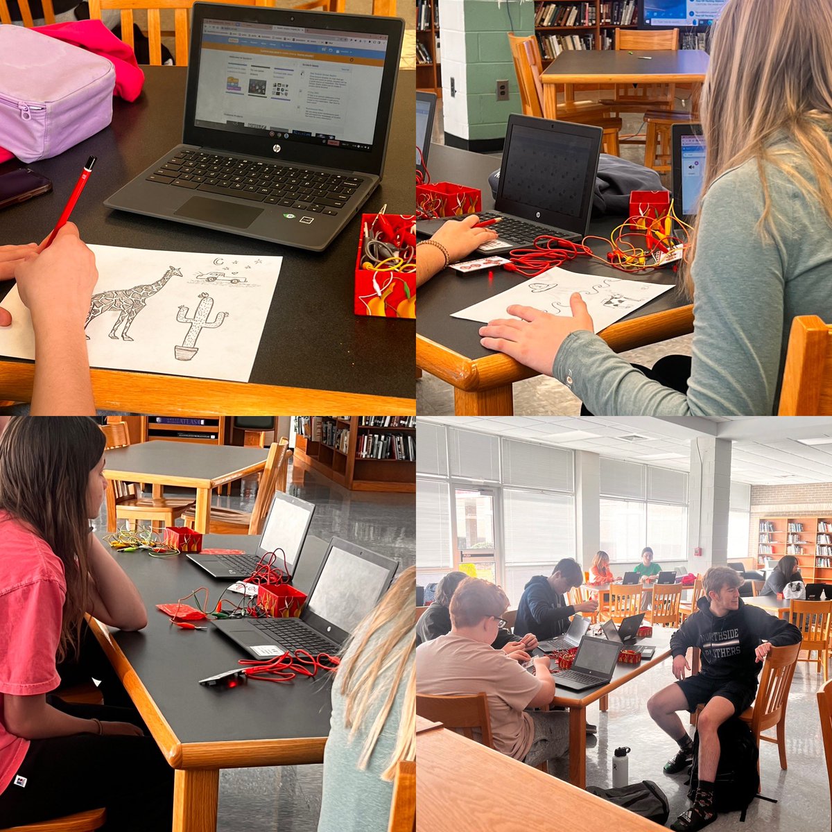 Math II students are learning how to use <a href="/makeymakey/">Makey Makey</a> for a project next week on quadratic equations.