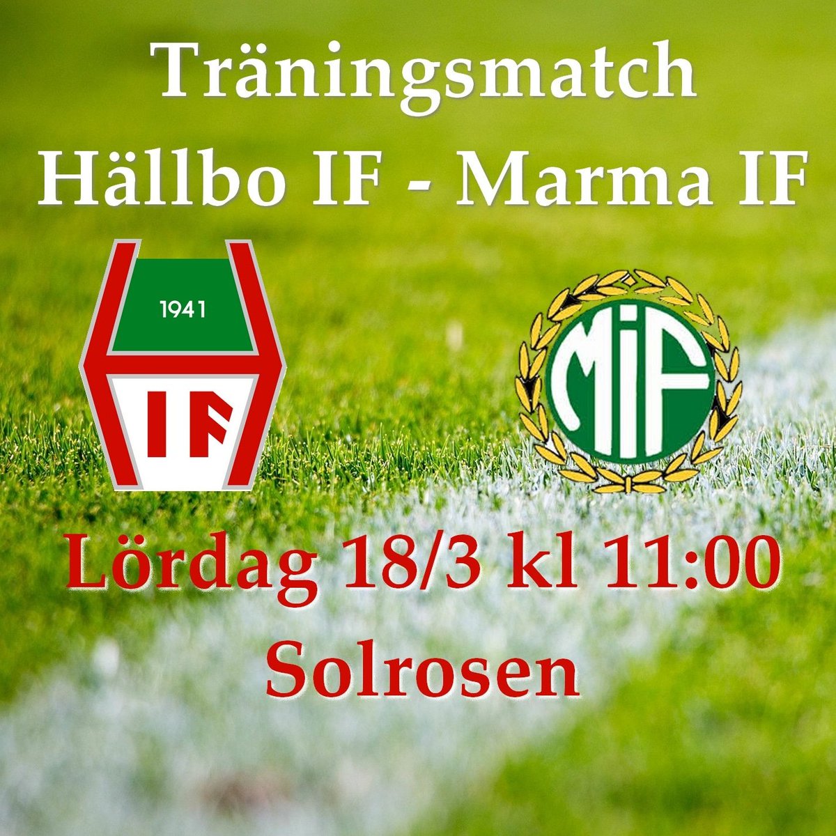 HallboIf's tweet photo. I morgon smyger säsongen igång med en träningsmatch på Solrosen. https://t.co/zHOWQPEUxE