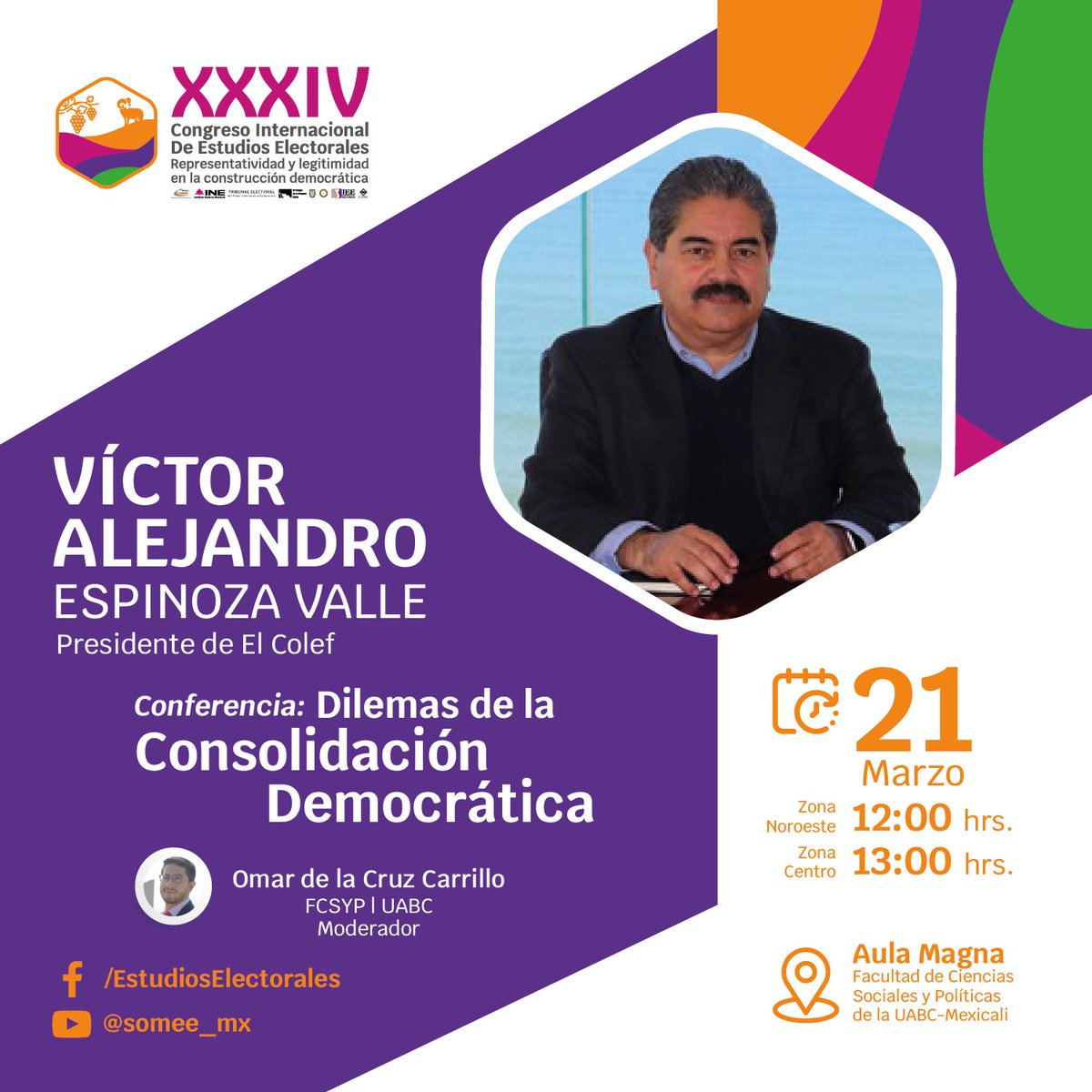 Los trabajos preparativos de nuestro congreso anual comienzan este martes. Acompáñanos a la Conferencia de salida y la firma de convenios. #NosVemosenTijuana #SOMEE2023 #25Aniversario <a href="/victorespinoza_/">Víctor Alejandro Espinoza</a> <a href="/dlcruzcomar/">Omar de la Cruz C.</a> <a href="/IEE_BC/">IEE Baja California</a> <a href="/UABC_oficial/">UABC_oficial</a> <a href="/elcolef/">El Colef</a> <a href="/abelmunozp/">Abel Muñoz Pedraza</a>