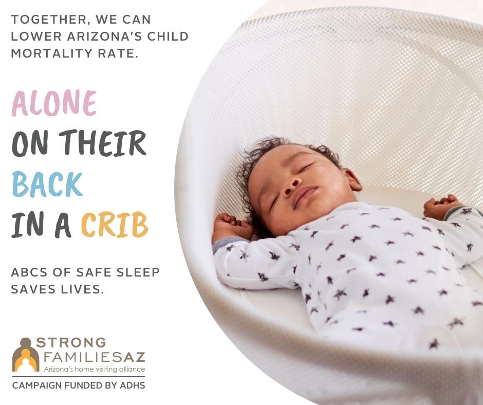 Ever heard of the ABCs of Safe Sleep? Test your safe sleep knowledge and earn a free sleep sack for baby to wear from Strong Families AZ at strongfamiliesaz.com/ABCsafesleep/. #SleepAwarenessWeek #SafeSleep