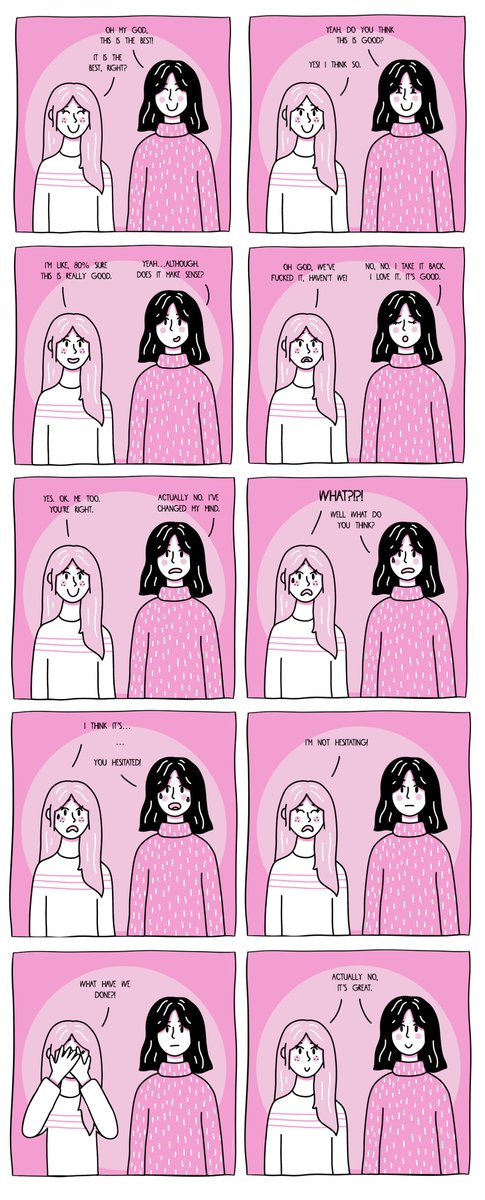 sarahandagatha's tweet photo. You know an idea is especially good if you've asked yourself 'is this REALLY terrible?' about 12 times beforehand, right? #comic #advertising https://t.co/fW8G5RSswj