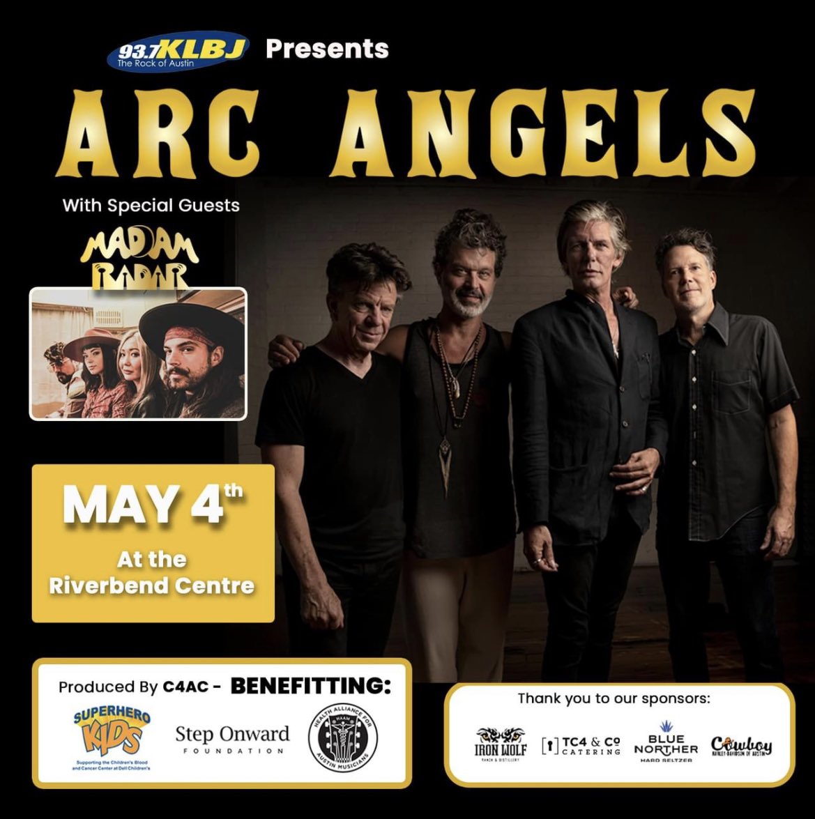 MarkProct's tweet photo. #arcangels with @madamradarmusic for 3 charities @myhaam @SuperHeroKids7 @StepOnward @musicaustin @RiverbendATX https://t.co/NnKJIVc2Op