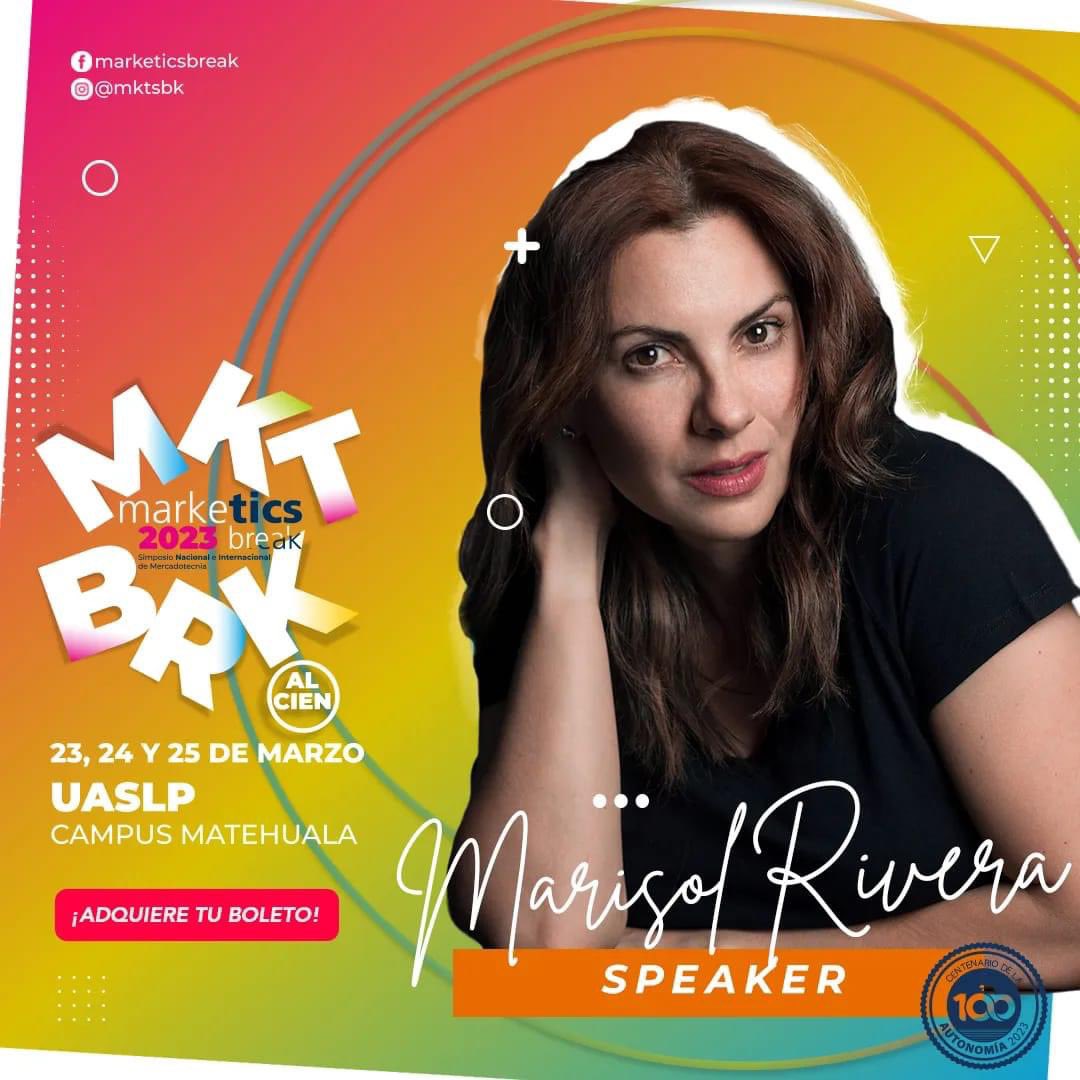 Conoce a Marisol Rivera. Con una trayectoria artística de más de 24 años🎭, ha participado en campañas publicitarias📢 y producciones audiovisuales para Univisión, Telemundo y Televisa 🎥. 
En su conferencia “¿Y ahora qué?