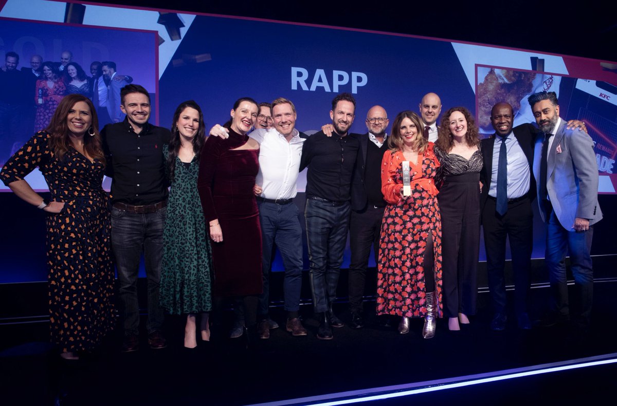 Last night we won Campaign’s Customer Engagement Agency of the Year. Every individual at RAPP made this possible. An incredible moment. <a href="/Campaignmag/">Campaign</a> <a href="/RAPP_UK/">RAPP UK</a>