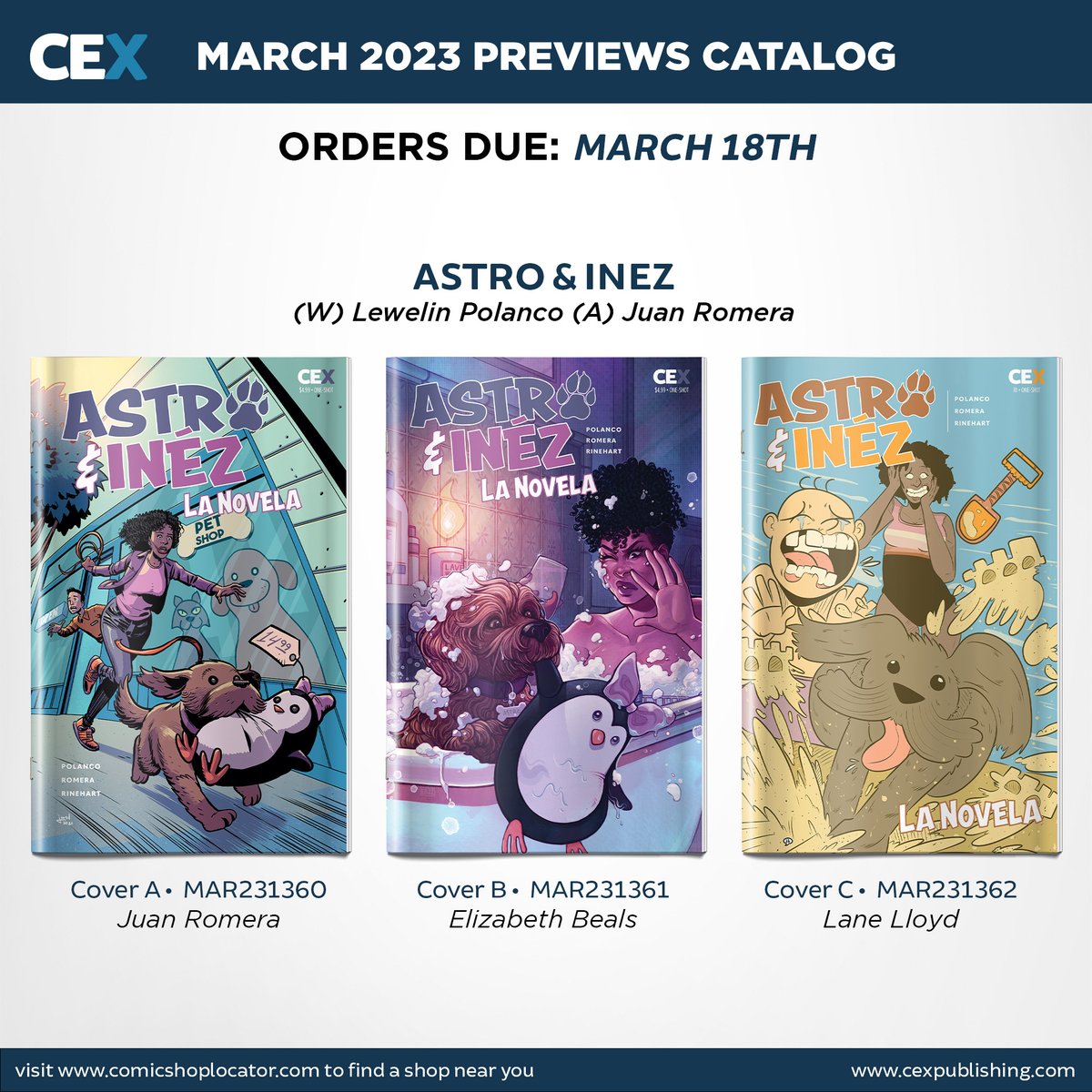 #FOCFriday 
Initial orders for @PREVIEWSworld are due March 18th! There is still time to let your favorite #LCS know you want #AstroAndInez from @tcl_comics & @juanromera 

#comics #indiecomics