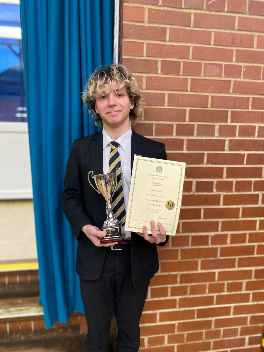 WeaversAcademy's tweet photo. More drumming success for Weavers Academy students at the Rotary Club Music Festival! Congratulations to Ben and Andre who were both awarded first places for their excellent performances. #LearningWithPride https://t.co/wkGZGQ71ld