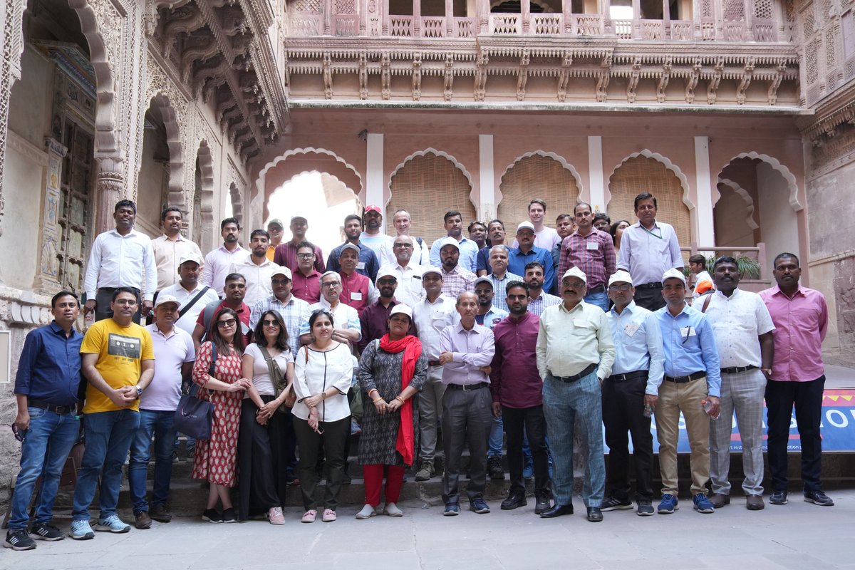 cbip_india's tweet photo. Historical Palace visit  Mehrangarh Fort at Jodhpur during  Best Practices Study Tour and International Workshop on Agri PV Plants, RE Grid Integration and Green Hydrogen from 15 -17 March 2023. @cbip_india  @IGEFSO https://t.co/xVvJLPPtbK