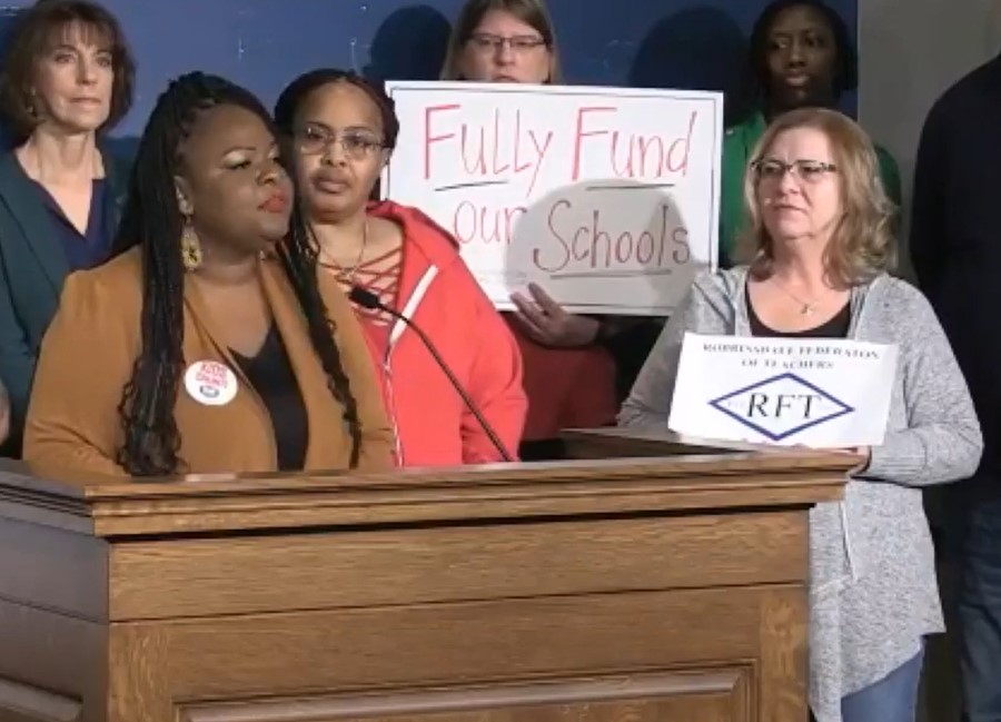 EducationMN's tweet photo. Students need more teachers of color -- and mentorship programs are a key retention strategy. We also need $ to reduce mental health and special education caseloads that are driving out good educators. 

We’re tired of hearing "we can’t afford it," Osseo union leaders say. #mnleg https://t.co/CQTE7TUNBf