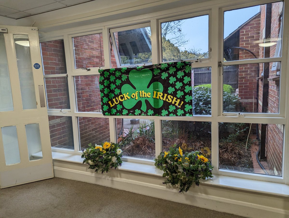 TheFirsCH's tweet photo. Let the #shanigans begin! ☘️🍀 @DiscoverIreland @TheFirsCH  #HappyStPatricksDay2023 @AnchorLaterLife #FridayVibes #PaddysDay @DementiaUK @DementiaFriends https://t.co/0TT9QzHx9W
