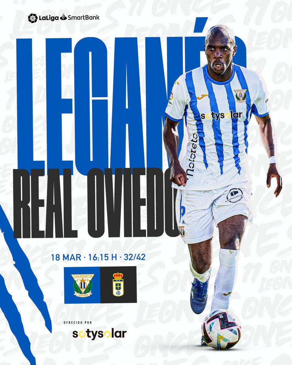 🥒 ¡𝗠𝗔𝗧𝗖𝗛𝗗𝗔𝗬! 🥒

⚽️ #LeganésRealOviedo
🏟️ Butarque
📆 Jornada 32 <a href="/LaLiga/">LALIGA</a> #SmartBank
⏰ 16:15h
#⃣ #VamosLega