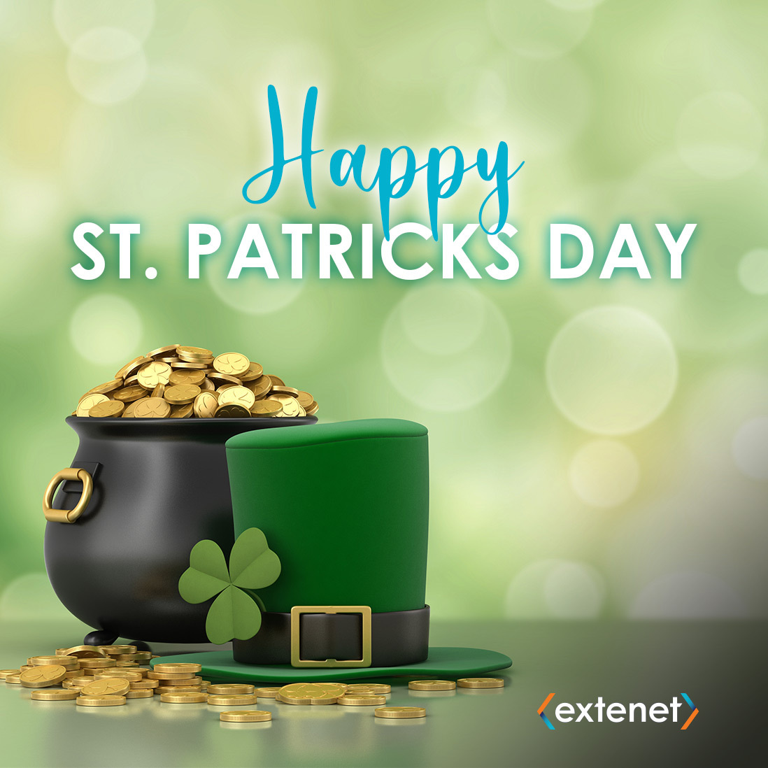 ExtenetSystems's tweet photo. While we don’t have a pot of gold at the end of a rainbow, we *do* make incredible connections happen every day for our clients, and we think that’s worth its weight in gold!
From #TeamExtenet, we hope you have a safe and happy St. Patrick’s Day! #StPatricksDay2023 https://t.co/BHaQHuRF99