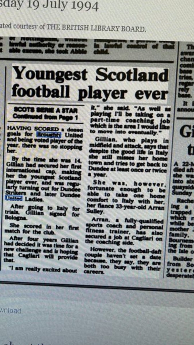 sammilne1's tweet photo. Reaching out to the online world to try and help a club find this woman. 

The understanding is that she played for Dundee Strikers and Dundee United in the early 80s before going over to Italy to play pro!  Last known name was Gillian Crawford 

Anyone know of her?  Please rt https://t.co/nTVDGFaPBb
