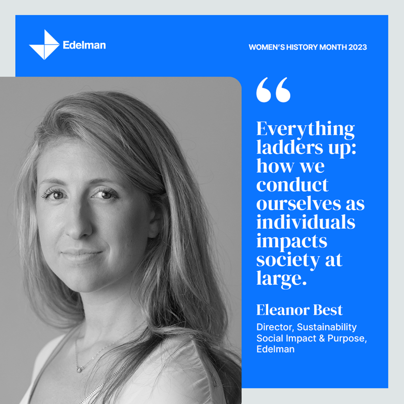 EdelmanUK's tweet photo. This Women's History Month, we're sharing insights from some of the exceptional women at Edelman: their stories, opinions and vision for the path forward to a better, and more equitable future.

Discover the insights in our new series.

#WomensHistoryMonth