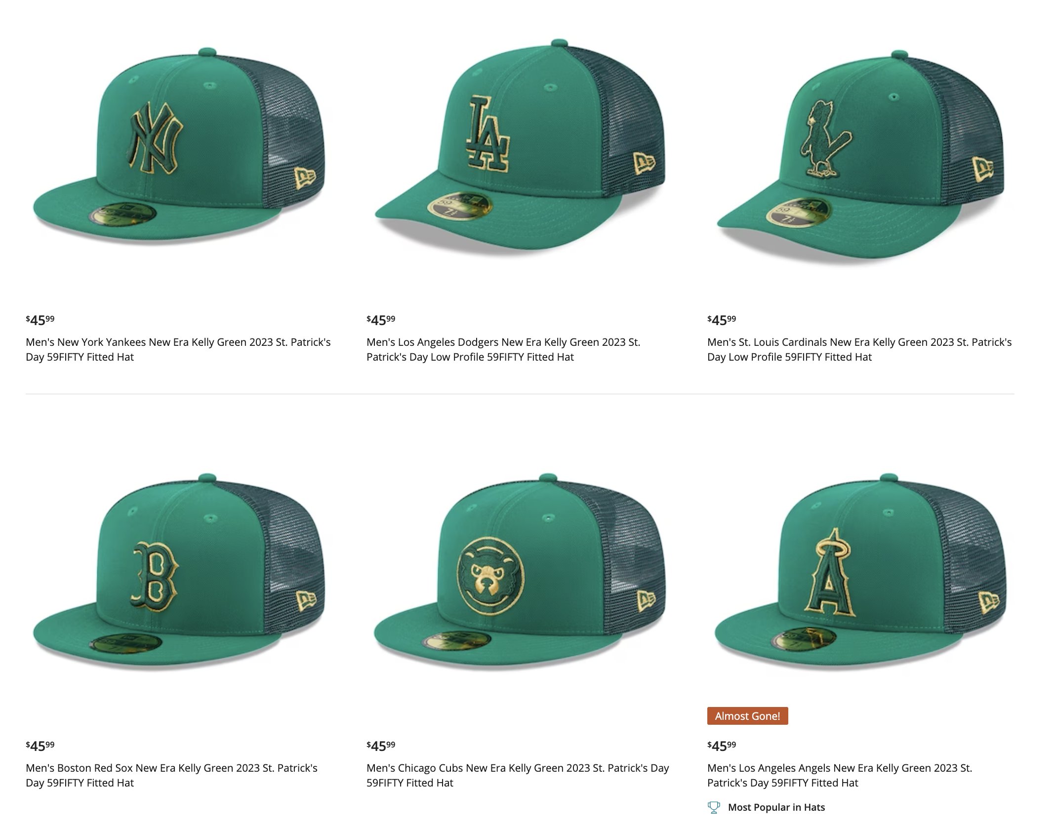2023 Boston Red Sox St. Patrick's Day hats out now