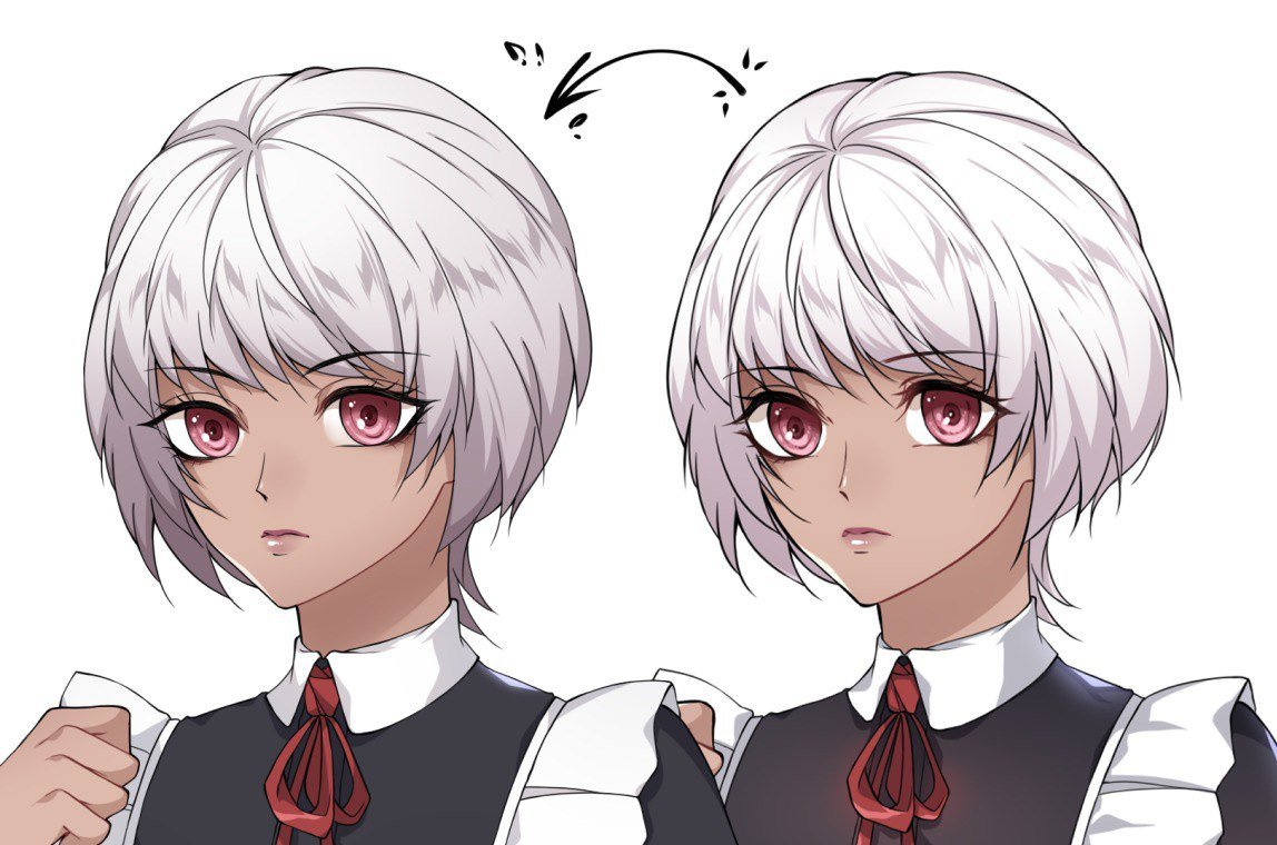 I had to redraw this sprite for technical reasons. But I like her face better now. It's more in keeping with her character 🌸
VN: Bride of Darkness

#otome #visualnovel #indiegame #indiedev