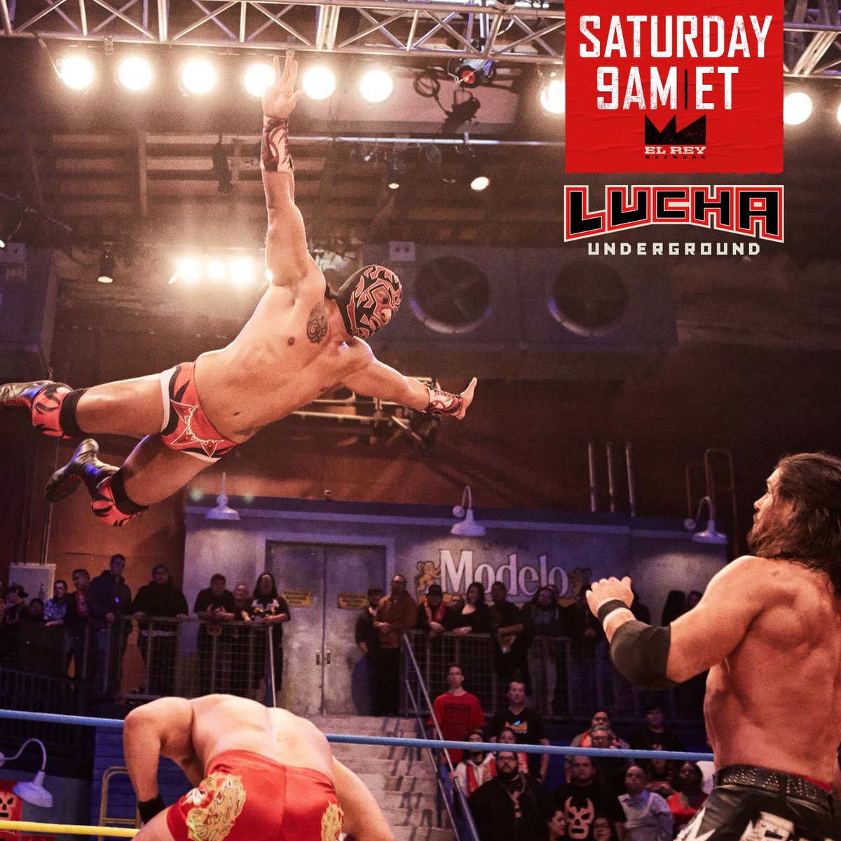 Don’t miss out on the action of @LuchaElRey Ultima Lucha Tres this Saturday starting at 9am ET only on #ElReyNetwork!