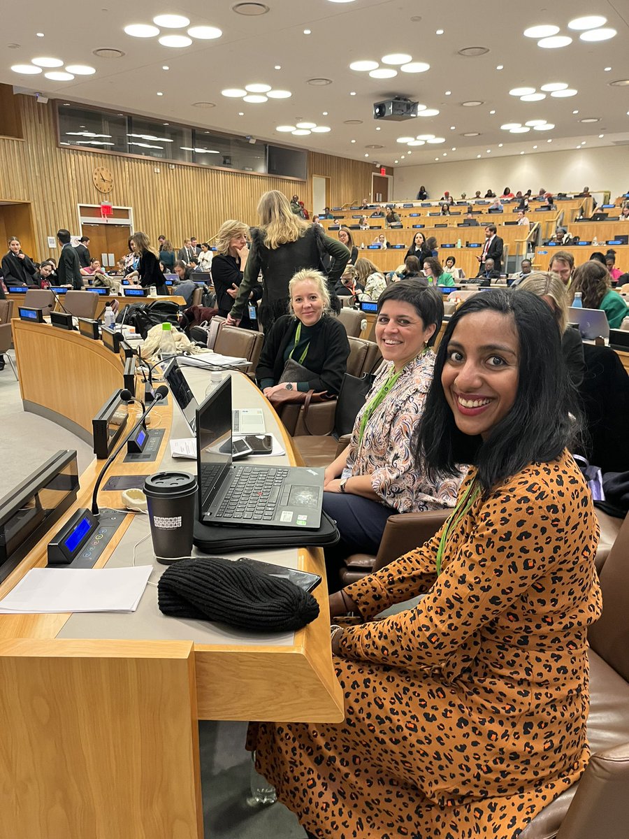 Are you ever sleepless over women’s rights? Well… more of us ought to be, and these excellent colleagues literally were last night… negotiating #CSW67 outcome doc till 4:30 🕠 this morning. At it again this morning 💪🙏