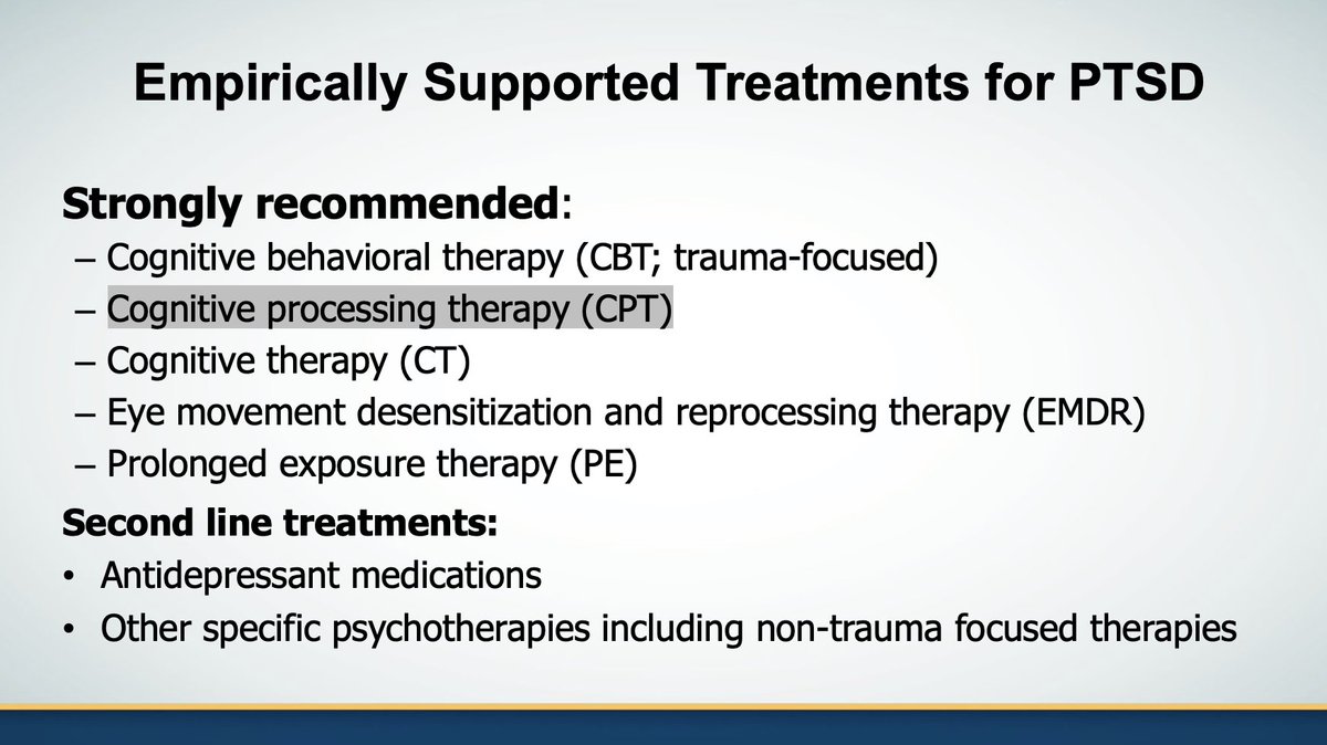 Mental_Elf's tweet image. These are the evidence based treatments for PTSD, but could these also be safe and effective for treating PTSD in people with eating disorders? #LEDC2023