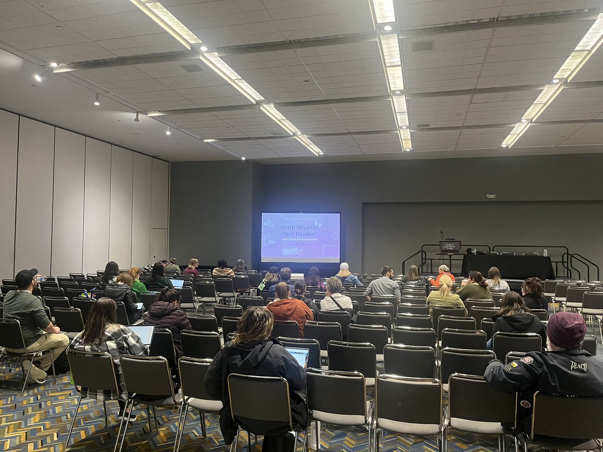 Love seeing all the green today! ☘️ Come learn how to Work Smarter, Not Harder in room 330B starting at 11:30 today!  #MACUL23