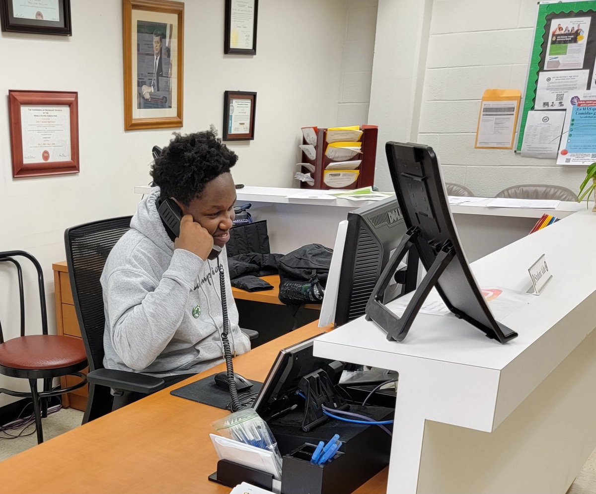 LTI Senior, Edwin lending a hand in the main office