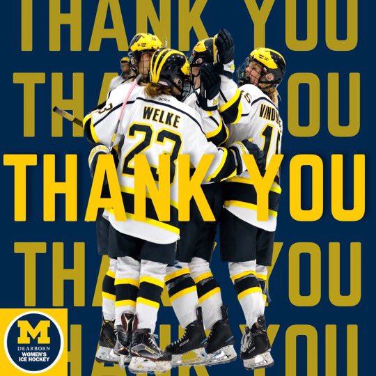 UM_DearbornWHKY's tweet photo. Our UM-Dearborn Women’s Hockey family would like to thank everyone who donated to our team on Giving Blue Day! We truly appreciate your generosity! 💛💙🏒
#GoBlue. #RollDear https://t.co/206S15OcIA