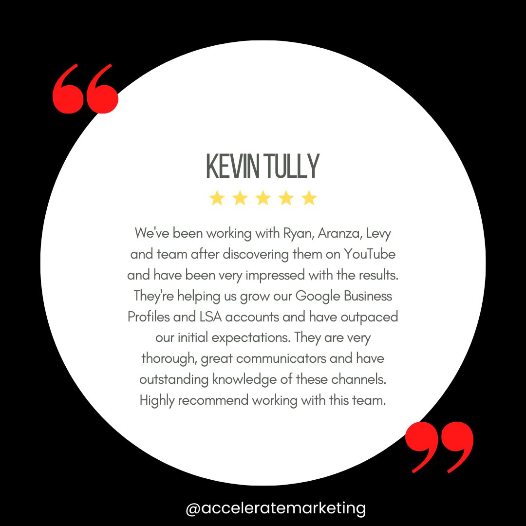 goaccelerate's tweet image. We  have the only dedicated #GoogleScreened and #GoogleGuaranteed Youtube Channel where you can learn:

✔️How to do your background check
✔️Optimizing your pages
✔️Local Service Ads Tutorials 
✔️#GoogleBusinessProfile + LSA Strategy

Need help mastering #Google? Dm us!