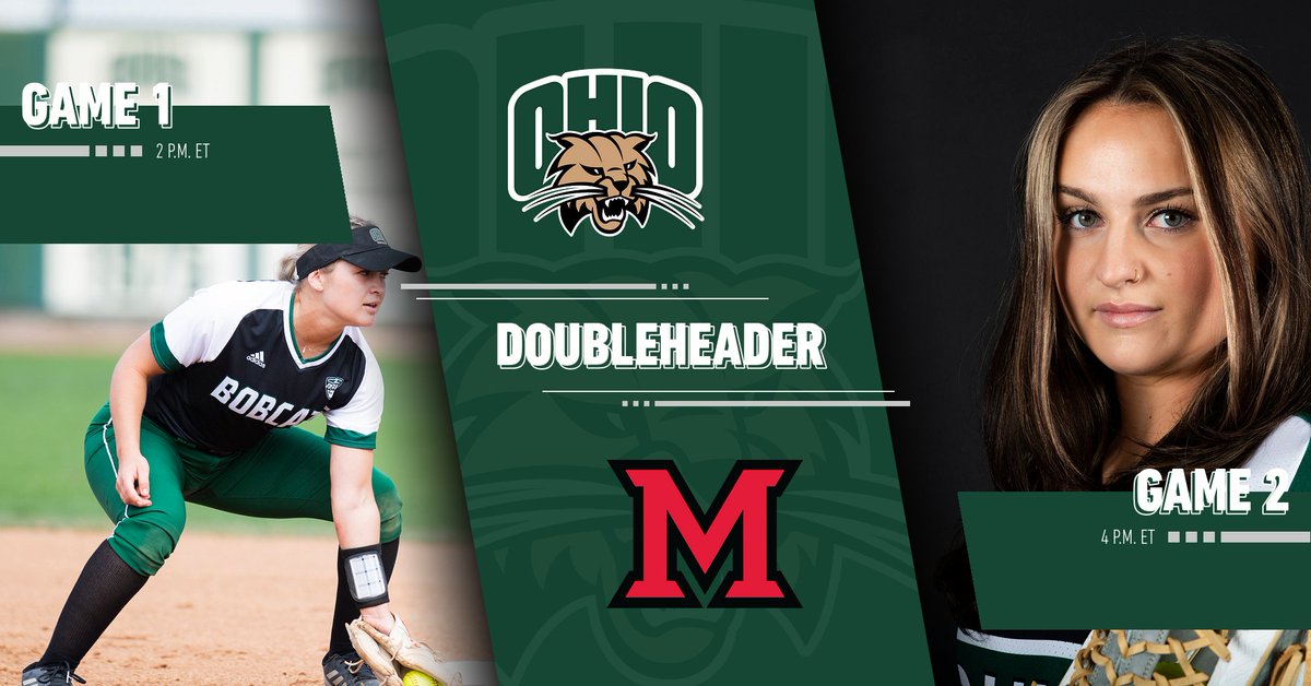 OhioBobcatSB's tweet photo. Let's play two!

🆚 Miami of Ohio
⏰ 2 p.m.
📺 https://t.co/1oVrhCXLen
📺 https://t.co/1oVrhCXLen
📊 https://t.co/sLmaPHIadF

#OUohyeah https://t.co/SSCcH899qC