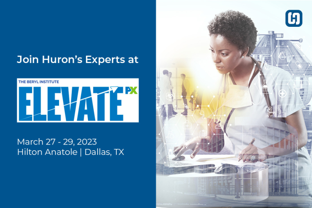 JPavelec's tweet photo. Huron is excited to participate in Beryl's Elevate PX! Visit our booth to see our Best in KLAS® digital rounding solution and more! Don't miss our lunch and learn session: Driving Experience Outcomes through Digital Strategies! #ELEVATEPX https://t.co/0APxg0KkVb https://t.co/eVpQnNmp4s