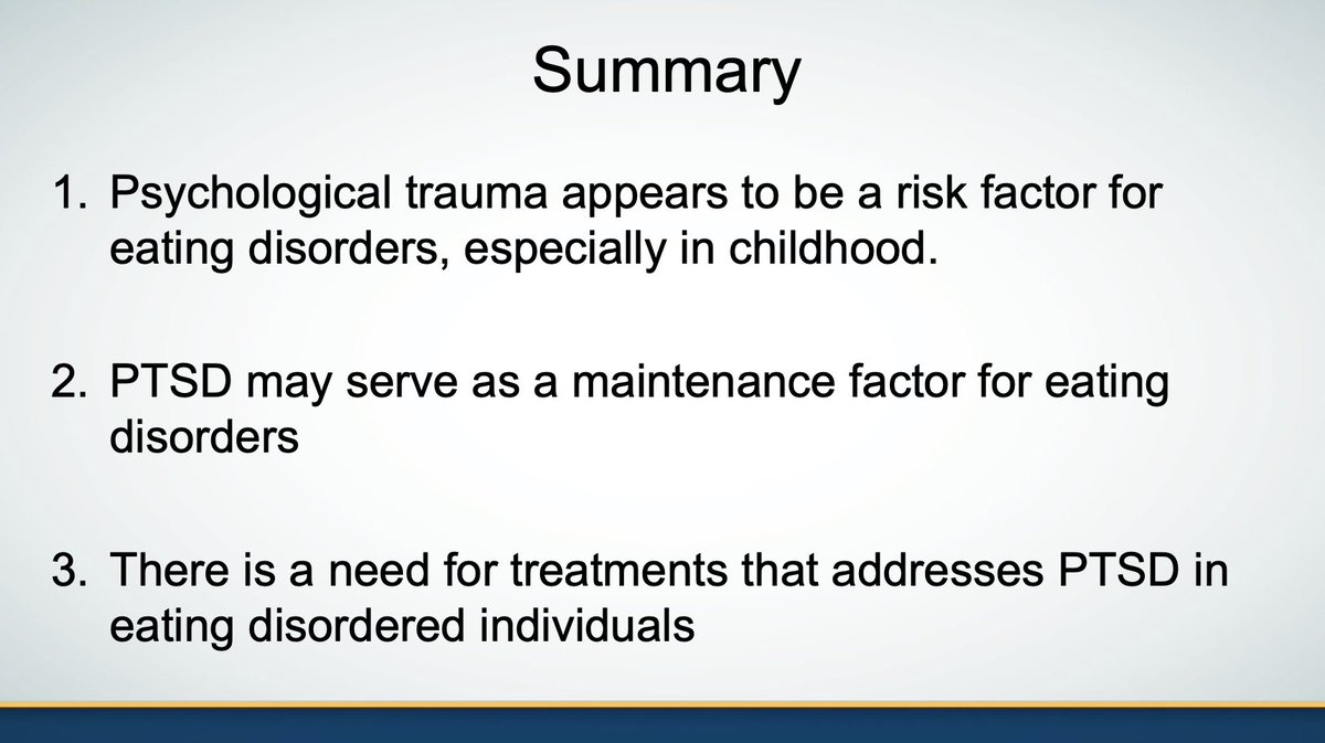 Mental_Elf's tweet image. Trottier and Wonderlich have studied this in a recently published RCT (Project Recover) #LEDC2023 ncbi.nlm.nih.gov/pmc/articles/P… 

&quot;Integrating CBTs for PTSD and ED following intensive ED treatment is safe, desirable, and efficacious for improving PTSD symptoms&quot;