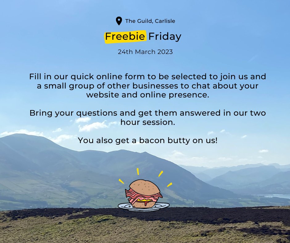 sparrowdigital's tweet photo. Freebie Friday!!! 
We are bringing together a small group for a FREE 2 hour chat about your website and online presence. 

Fill in the form to join us! 

https://t.co/GgHJwPLhkb https://t.co/jlYJb1sO7H