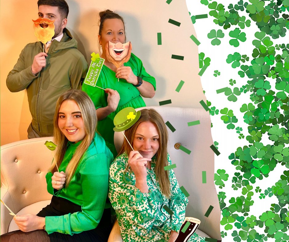 Swanstaff's tweet photo. Having fun on St. Patrick's Day at work!!!!!
 #stpatricksday  #stpatricksday2023  #swanstaff  #lifeatswanstaff  #funatwork  #funphotos https://t.co/FgbfsDO3eC