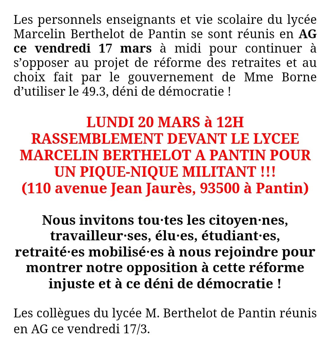 🔴 Pas de bac en mars ! Les appels à l'action lors des surveillances des épreuves de spécialité (20, 21 et 22 mars) se multiplient  ! 👇

Contre l'absurdité d'un bac intenable, contre la #ReformeDesRetraites, dans l'éducation, on ne lâche rien !

<a href="/93Fsu/">https://bsky.app/profile/fsu93.bsky.social</a> <a href="/SnesFsuCreteil/">SNES-FSU CRETEIL</a> <a href="/SNESFSU/">SNES-FSU</a>