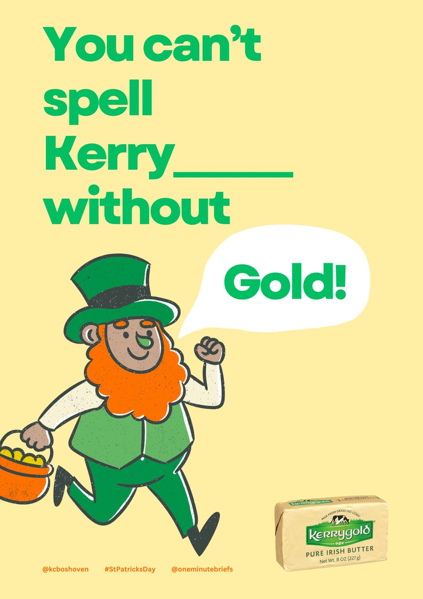 kcboshoven's tweet photo. Second entry for today’s @OneMinuteBriefs: create posters to celebrate famous Irish brands for #StPatricksDay 🧈 https://t.co/rNHh4JoyU0