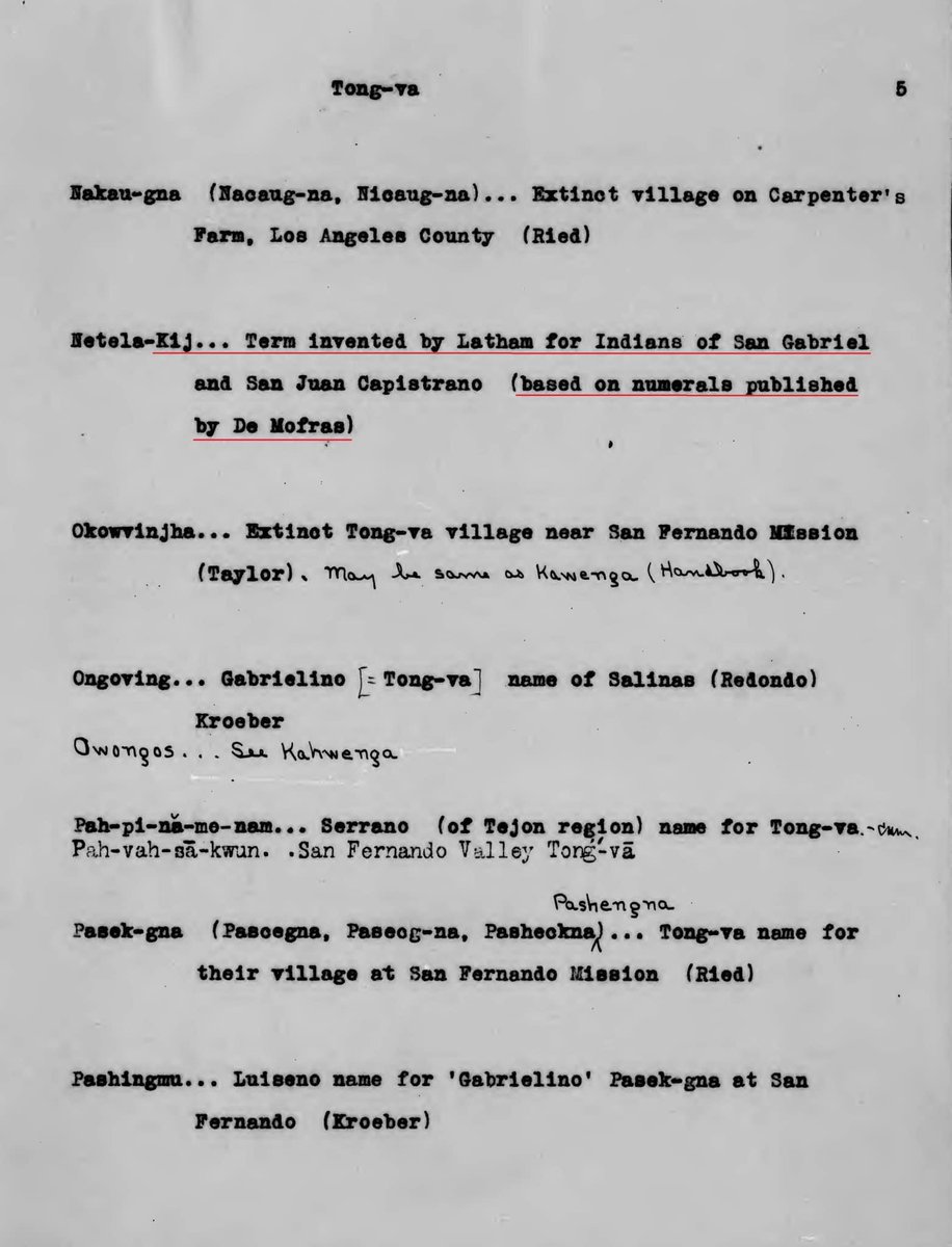 It's almost like C. H. Merriam warned us.

"Kij (or Kizh)...Term invented by Latham for Indians of San Gabriel...(based on numerals published by De Mofras)." 

Source:
Y/24a/N1 Tongva or Gabrielino Tribe, Bands and Villages, C. Hart Merriam Papers, BANC Film 1022 r. 8. Bancroft.