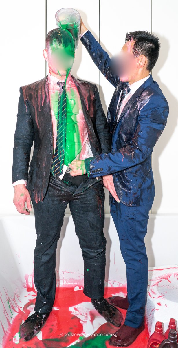 Happy St Patrick's Day! #gunge #wam #suit #sockfetish #gayfetish #messy #natrosol #slime #menatplay #StPatricksDay2023 #messy #gungedsuits