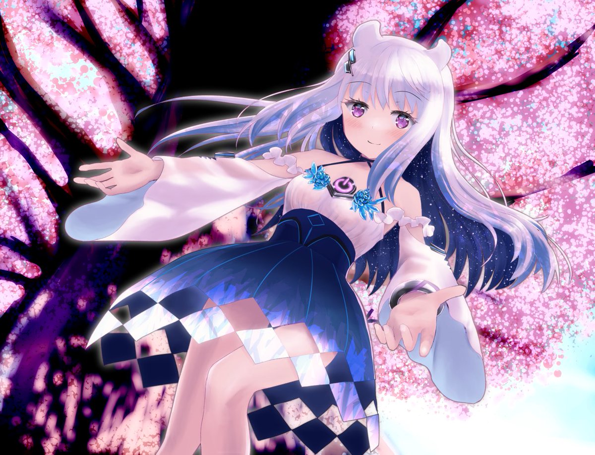 「桜子ちゃん(色調補正しなおした) 」|ウサ小のイラスト